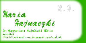 maria hajnaczki business card